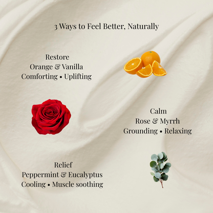 Magnesium Body Butter Set – Rose & Myrrh, Peppermint Eucalyptus & Orange Vanilla