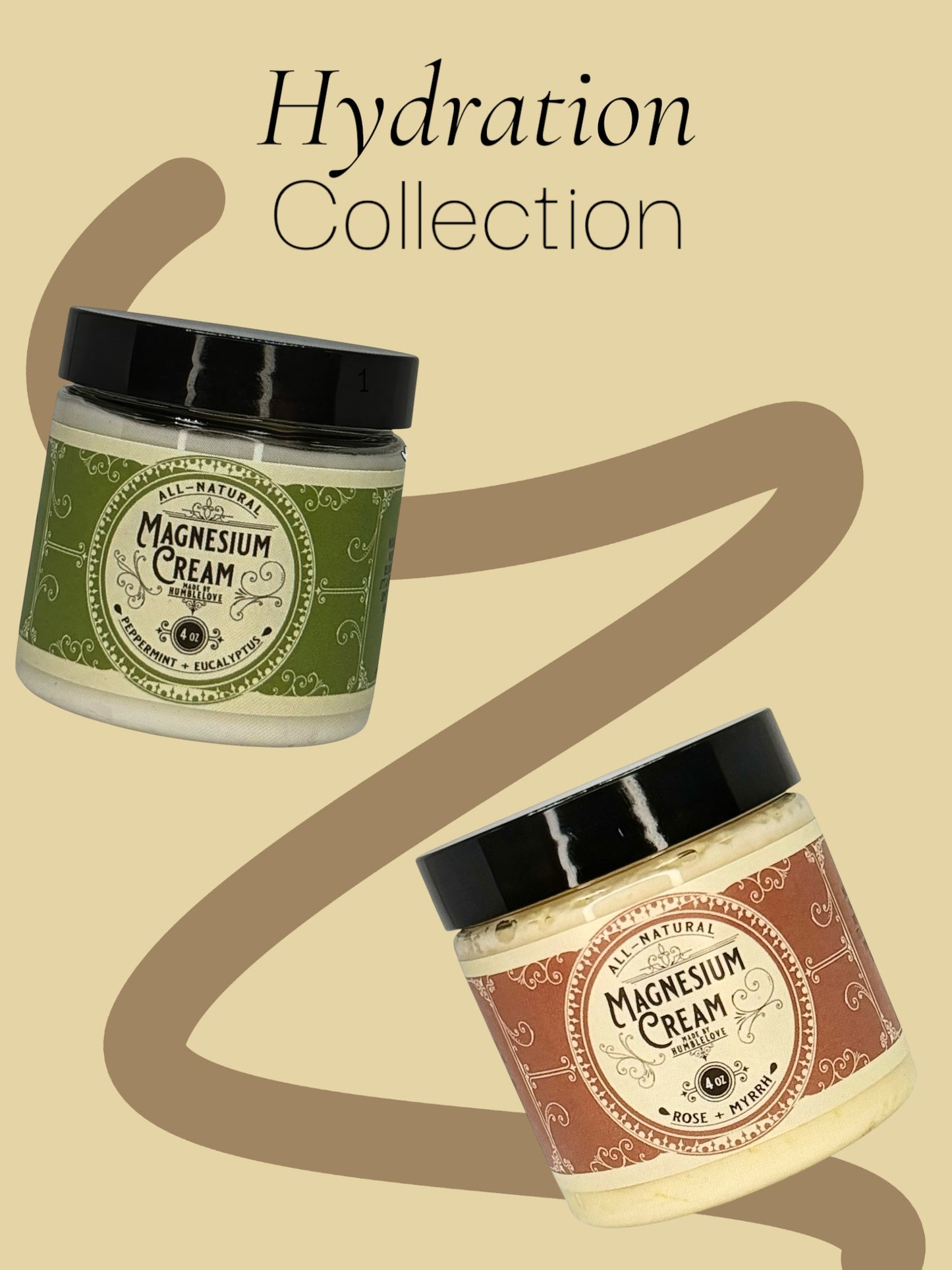 Magnesium Body Butter Set – Rose & Myrrh, Peppermint Eucalyptus & Orange Vanilla